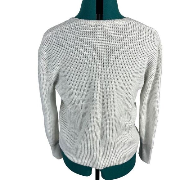 Express Cream Waffle Sweater- size M - Picture 4 of 7